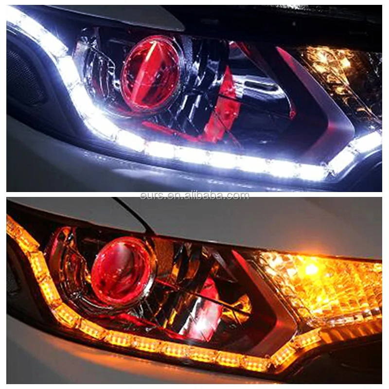 EURS hot sell double color crystal water lamp flexible led daytime running light