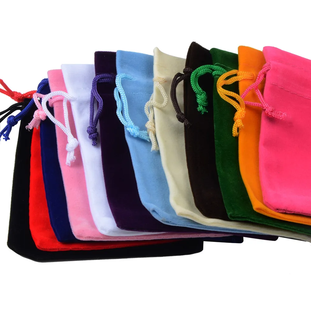 9x12cm Colorful Velvet Jewelry Pouch for Bracelet