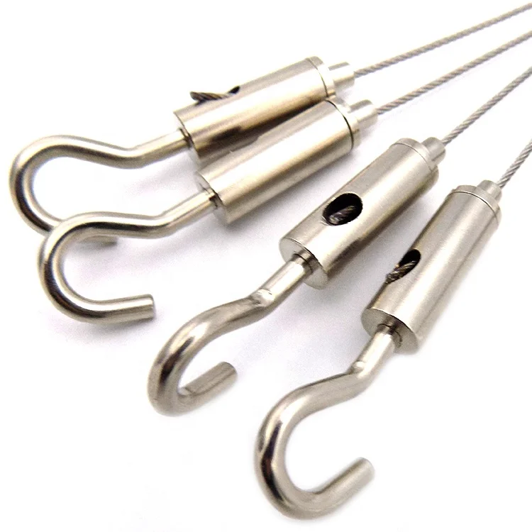 Heavy Duty Steel Wire Hanger Lighting Fixed Hanging Kits With Metal Clasp HYBRID SUSPENSION Cable Hanging Kit