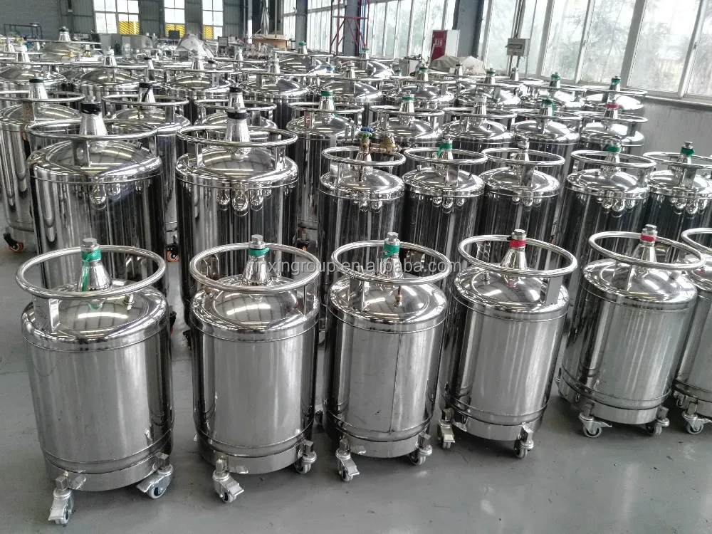 Цилиндр с жидким азотом под давлением из нержавеющей