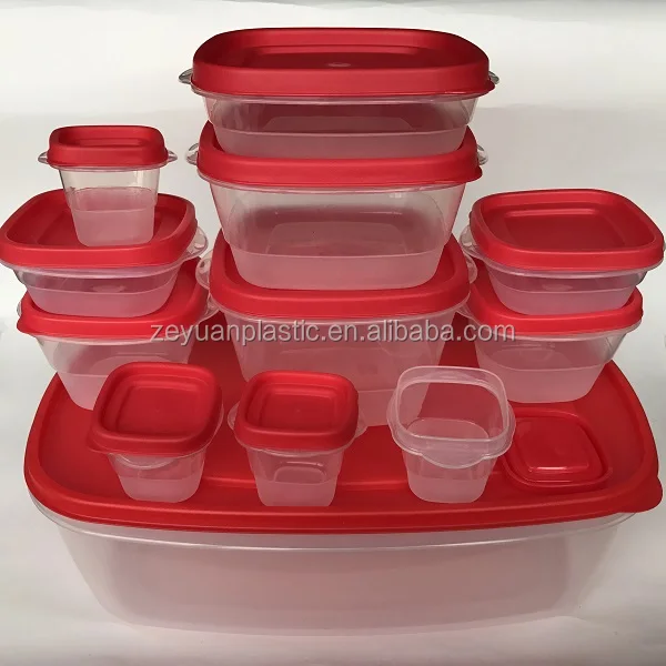 
24pcs Rubbermaid Easy Find Lids Plastic Food Storage Containers China Manufacturer Eco Friendly 