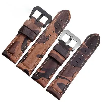 18/20/22/24mm Cow Leather Camouflage Watch Straps onthelevel Brand Watch Band Watch straps