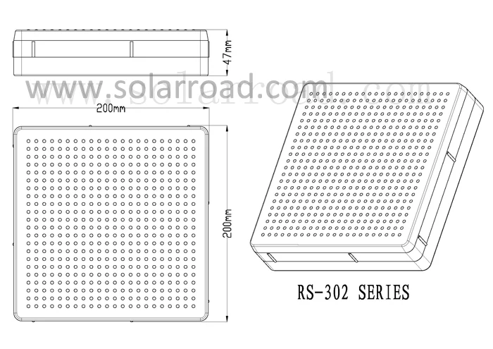 SOLARROAD RS-302 Transparent PC LED Garden Light Solar Brick