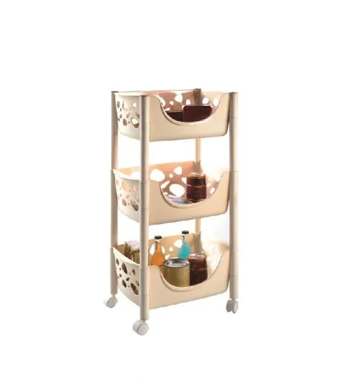 3 tier plastic storage basket shelves sundry kitchen fruit vegetable storage rack