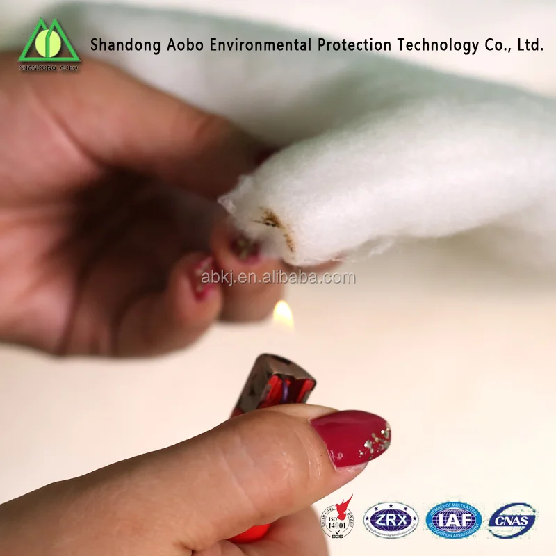Bedding filling material flame retardant polyester wadding /felt thermal bond batting
