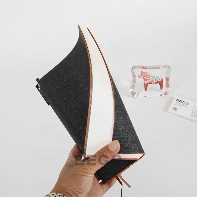 Calendar Planner Book Promotion Vegan Black Leather Notebook Softcover Notebook Printed Leather Diary