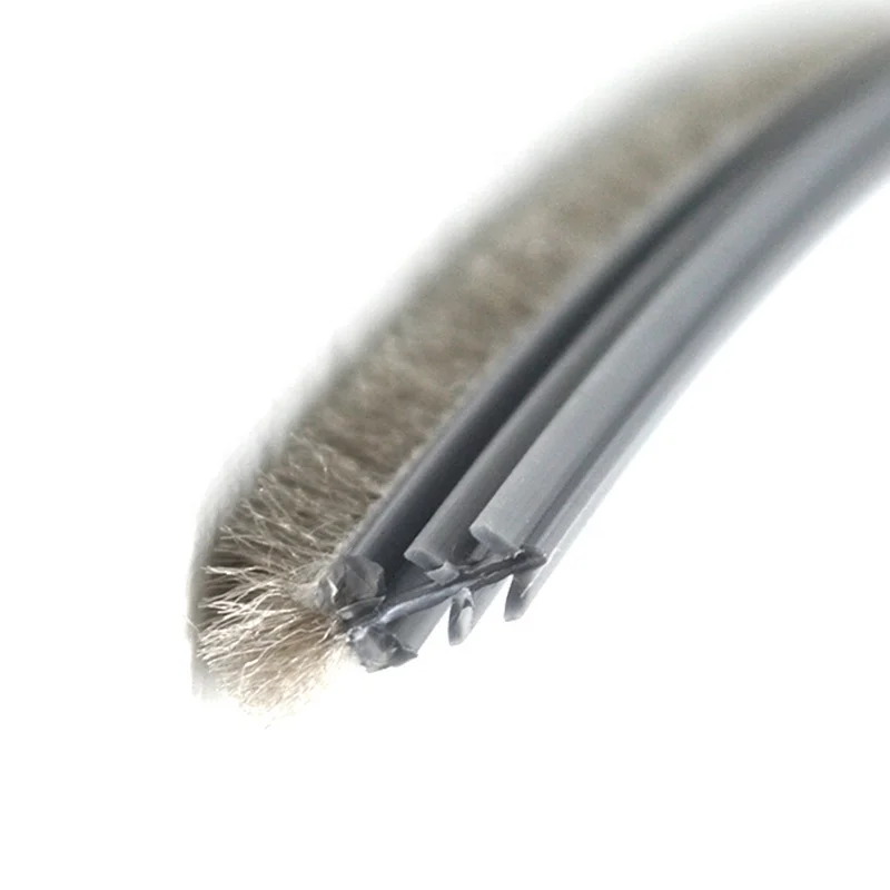 Kerf mounted pile weatherstripping