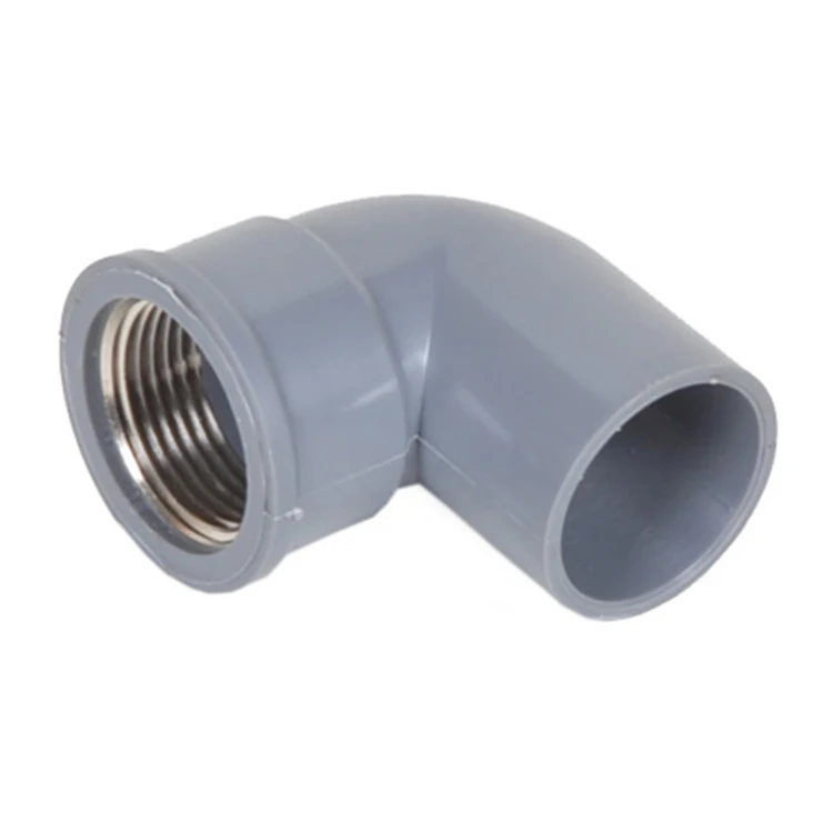 DIN PN10 UPVC Pipe Fitting Copper Thread 90 Degree Elbows