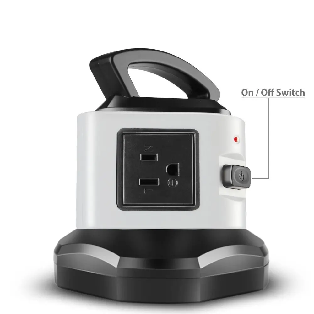 USA Plug Outlets Powerstrips Bar Stand Tower, Individual Switch, 6.5 FT Extension Cord