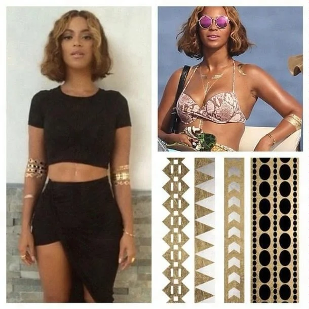 
Temporary Tattoo Sticker Customized Metallic Tattoo and Package Free Sample 