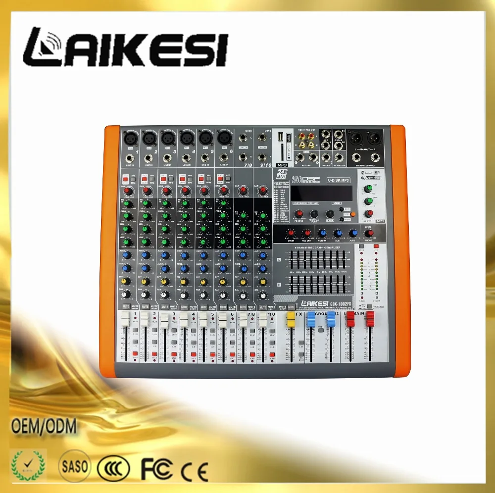 GBX1002FX 8-channel digital audio mixer