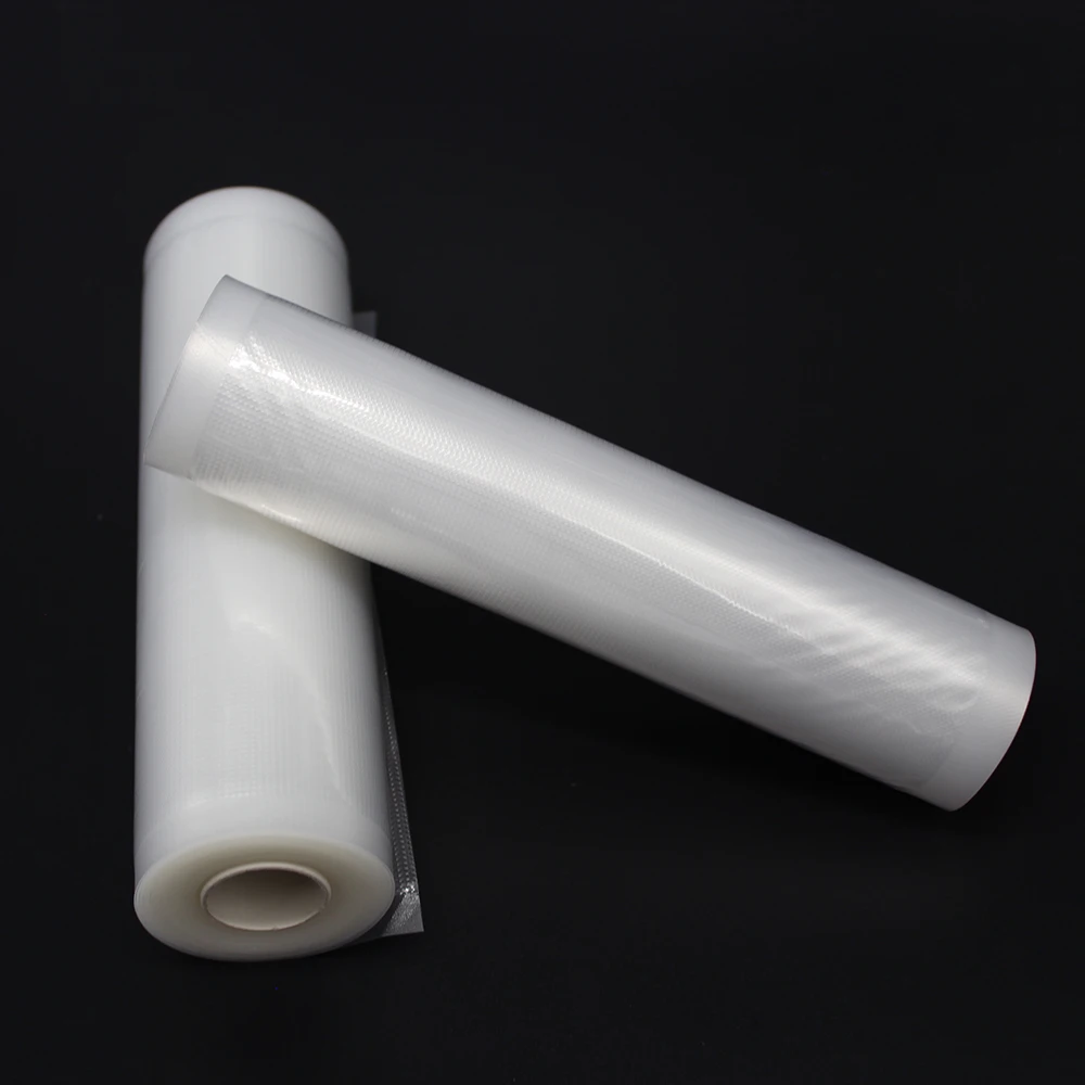 
High transparent no smell packaging vacuum sealer food storage roll bags with tear notch device for household use 