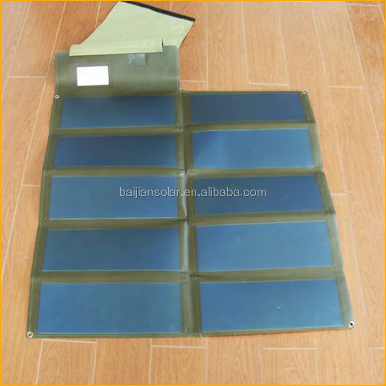 Flexible foldable amorphous solar panel for outdoor