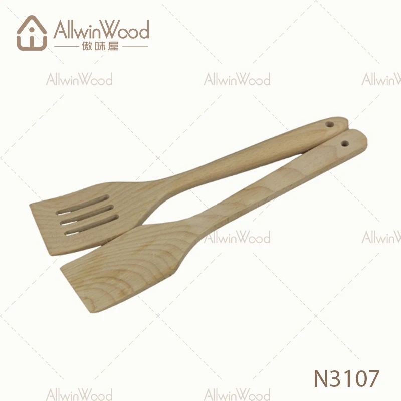 Custom Japanese Wooden Spoon With Holes Wooden Kitchen Utensils