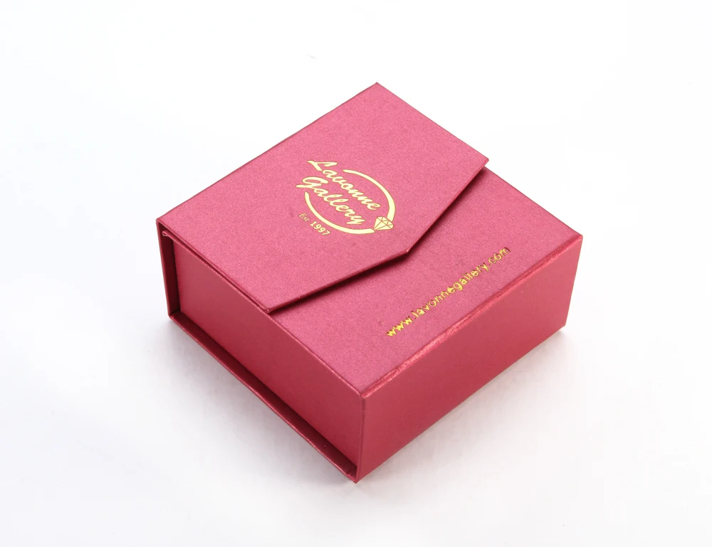 custom cardboard red printing bangle jewelry box with white velvet inserts for wedding gift case