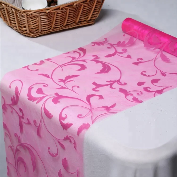 
100% Nylon organza for table decoration, organza table runner, fabric for decorations 