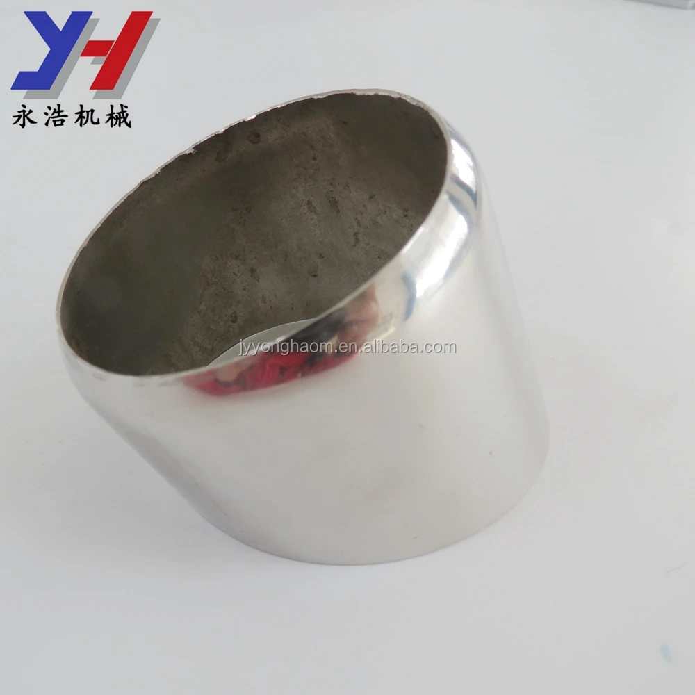OEM ODM custom 45 degree Angle cut stainless steel tube pipe reducer