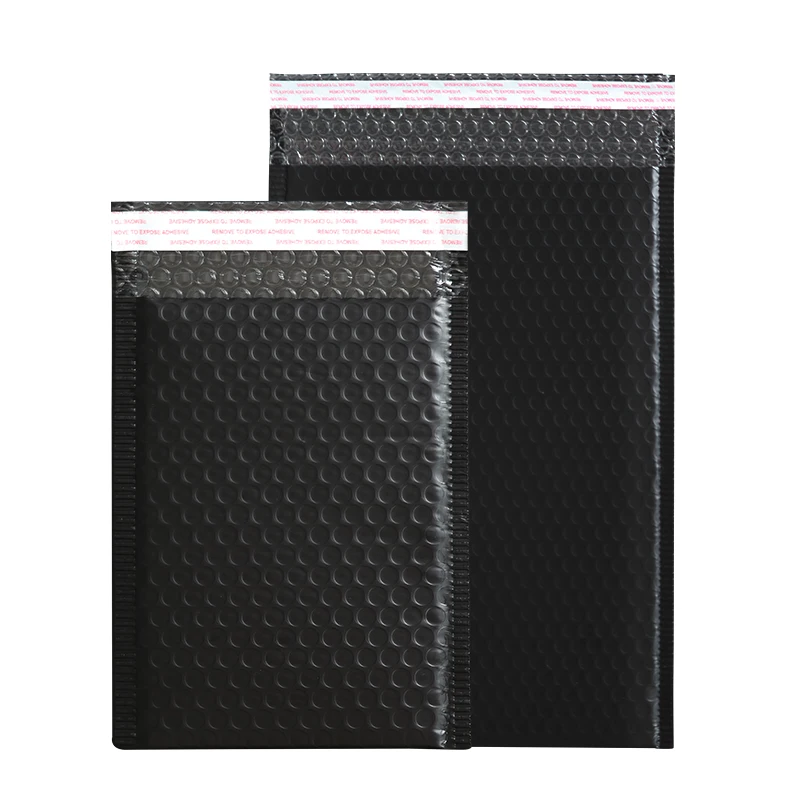 
custom printed matte black poly mailers for lashes 