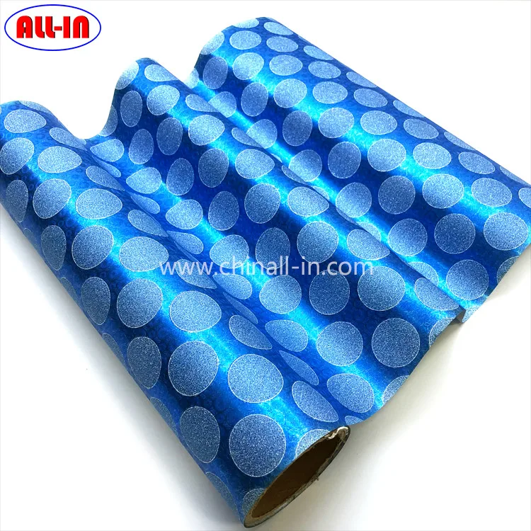 Pvc self adhesive transparent glitter thermal lamination film