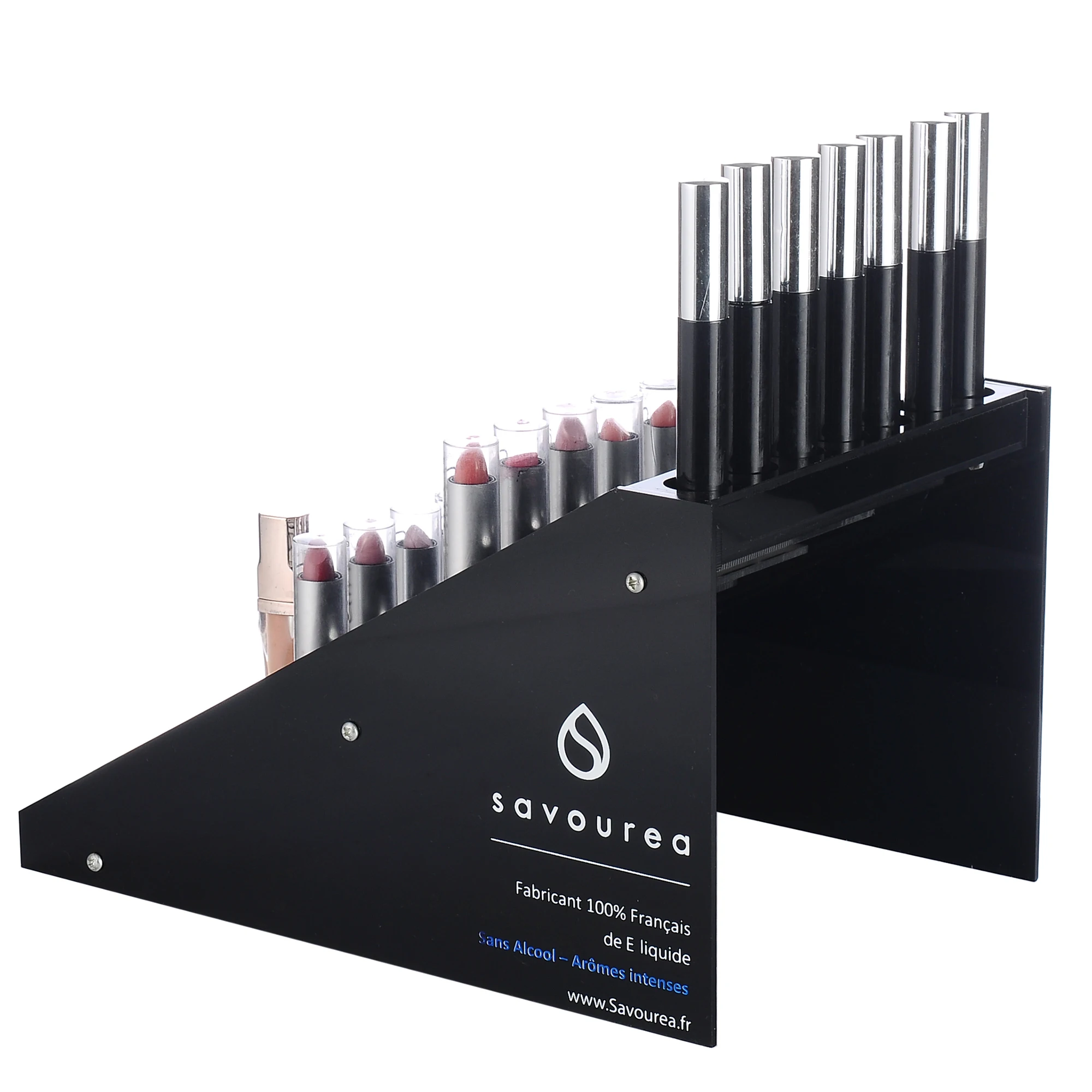 Wholesale acrylic lipstick counter display holder stand custom makeup display stand cosmetic lipstick desktop storage rack