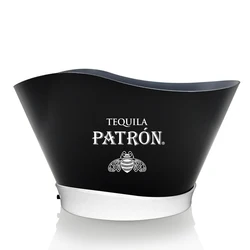 Оригинальный оригинальный большой перезаряжаемый светящийся металлический ведро для льда из нержавеющей стали со светодиодной подсветкой 12 л для бутылки вина шампанского