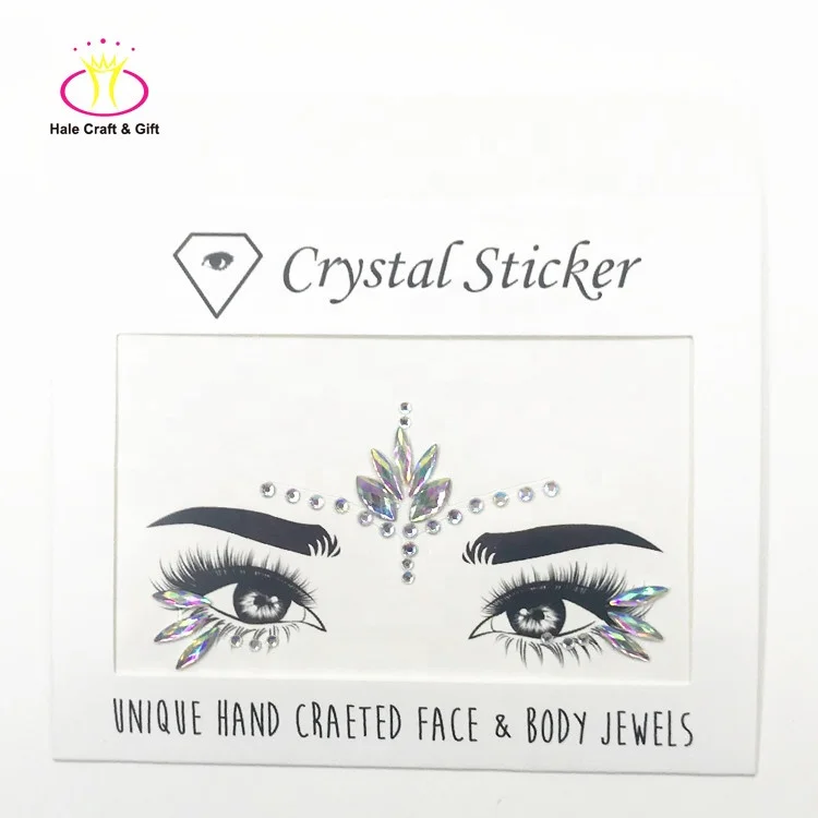 Best Design Hot Cheap Rhinestone Crystal Eyeliner Sticker For Face