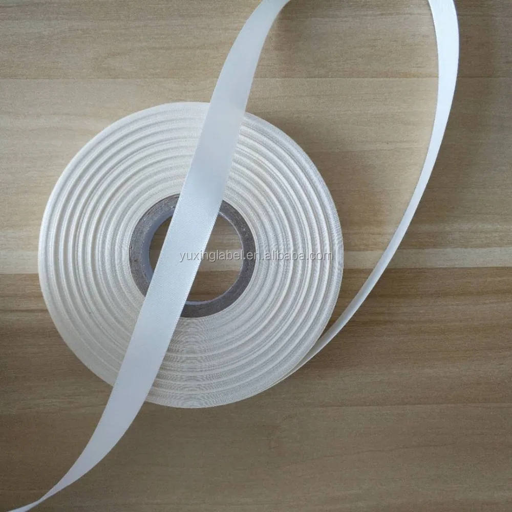 Factory Cheap Single Side Woven Edge Polyester Satin Ribbon Multicolored Woven Edge Satin Webbing