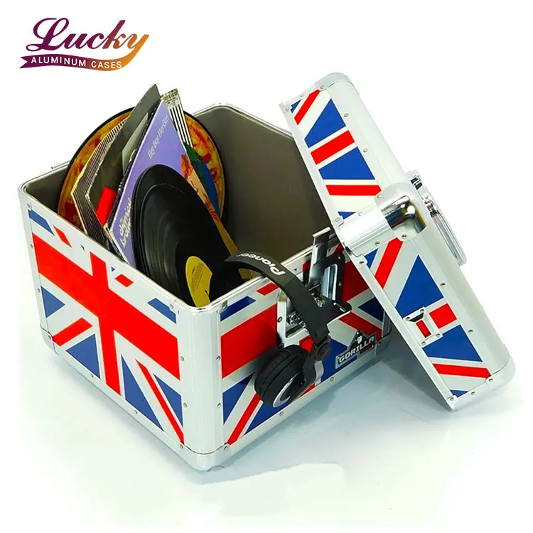 Алюминиевый корпус для хранения виниловых пластинок Union Jack LP 100 12 дюймов, чехол для переноски диджея