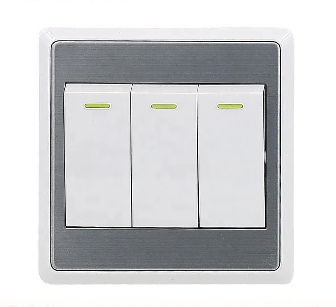 3 gang 1 way switch double pole lamp holder w/switch
