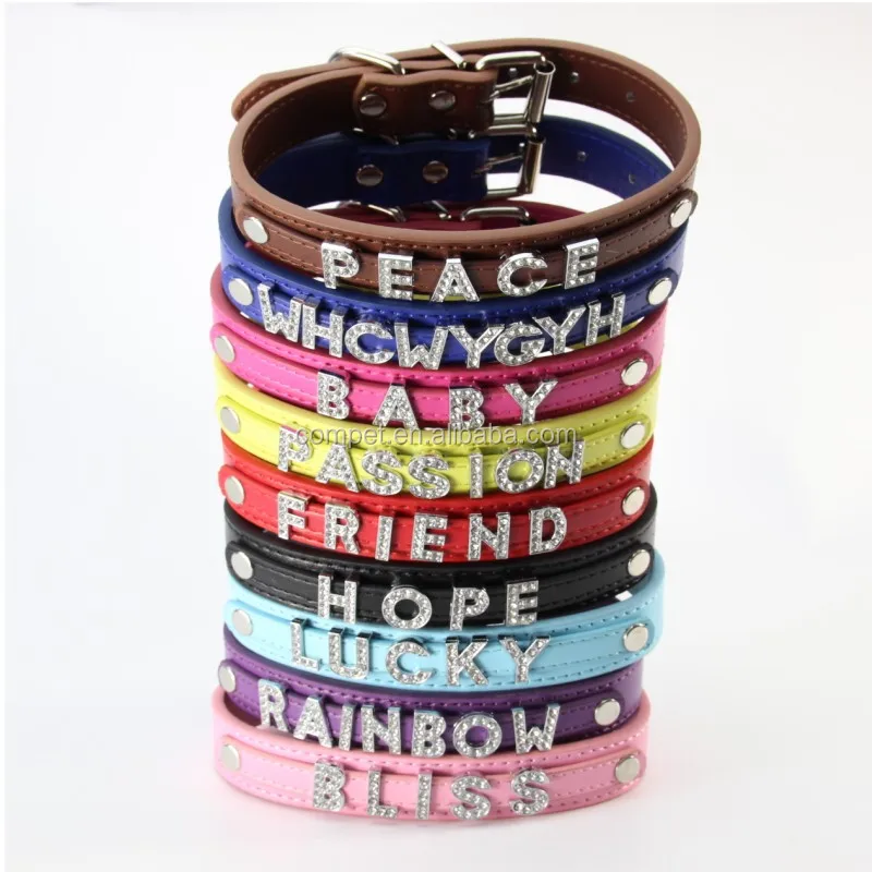 Personalized pet collar DIY alphabet dog name dog collar