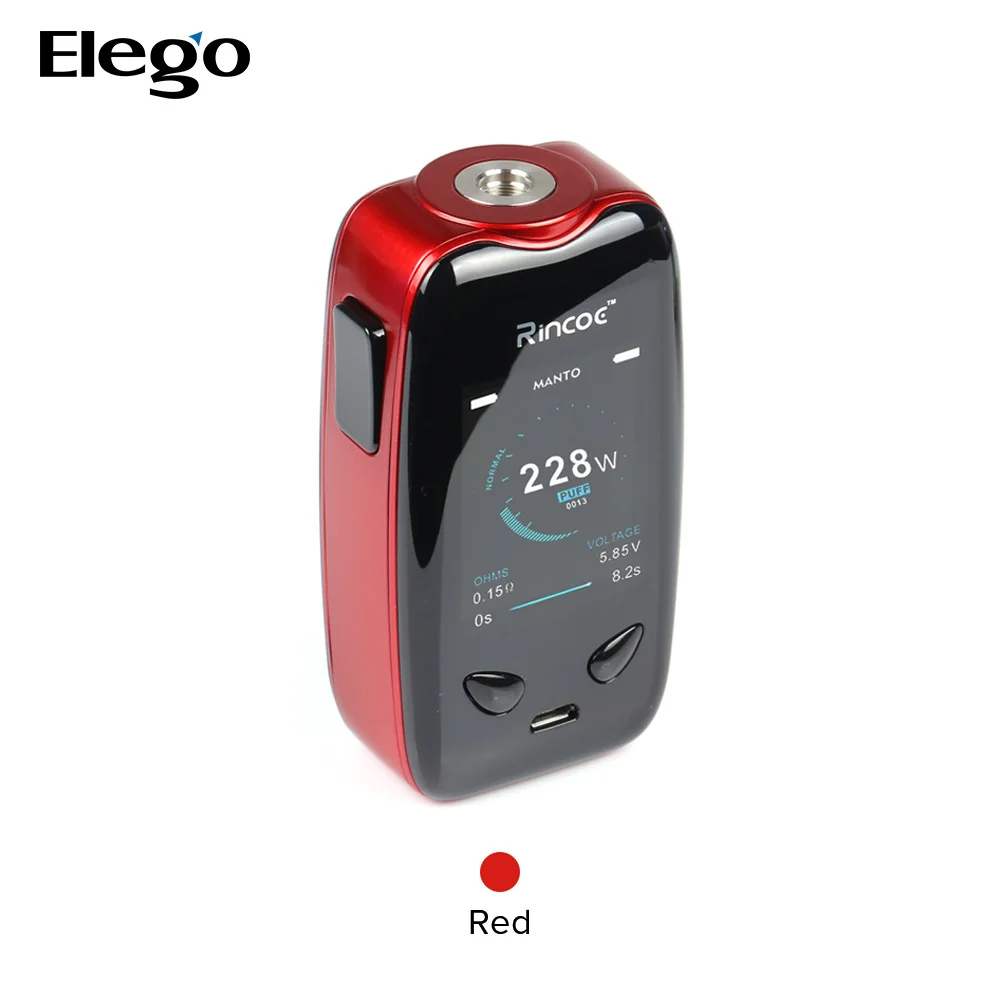 Лидер продаж, электронные сигареты Rincoe Manto 228 Вт TC Mod