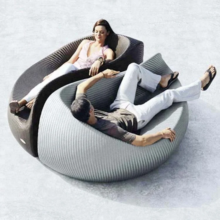 Factory Wholesale Rattan Wicker Pool Beach Sun Loungers Chairs For Relax