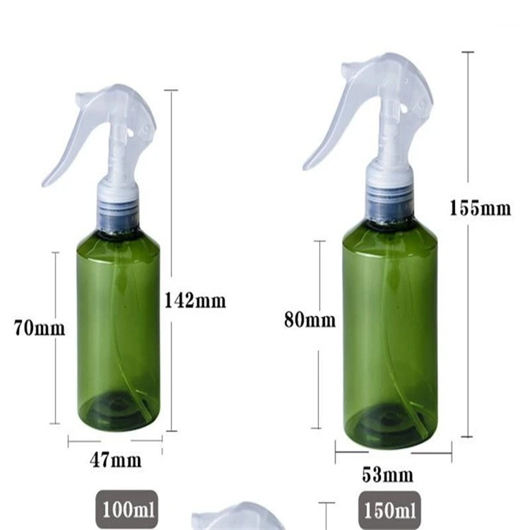 High Quality Fancy Custom Size Printing Pet Pp 150ml 200ml Cosmetic Plastic Trigger Spray Bottle