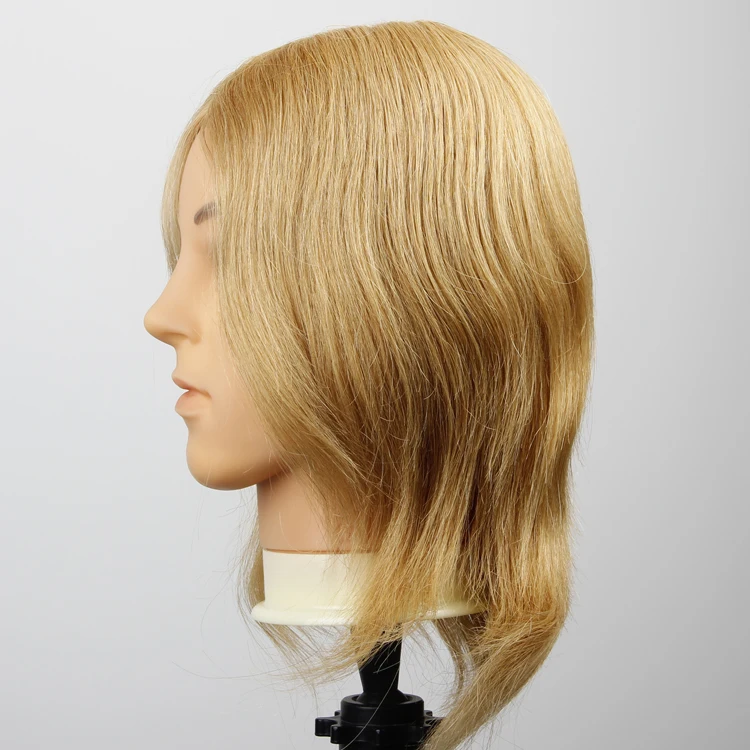 Factory Price Male Mannequin Head With Beard 100%Human Hair Training Head For Hair Cutting Practice