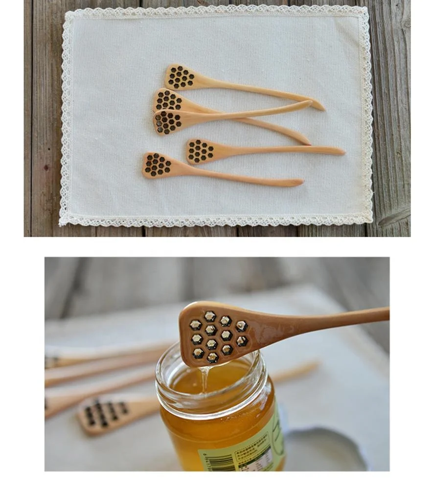 eco friendly wooden honey dipper stick spoon wholesale