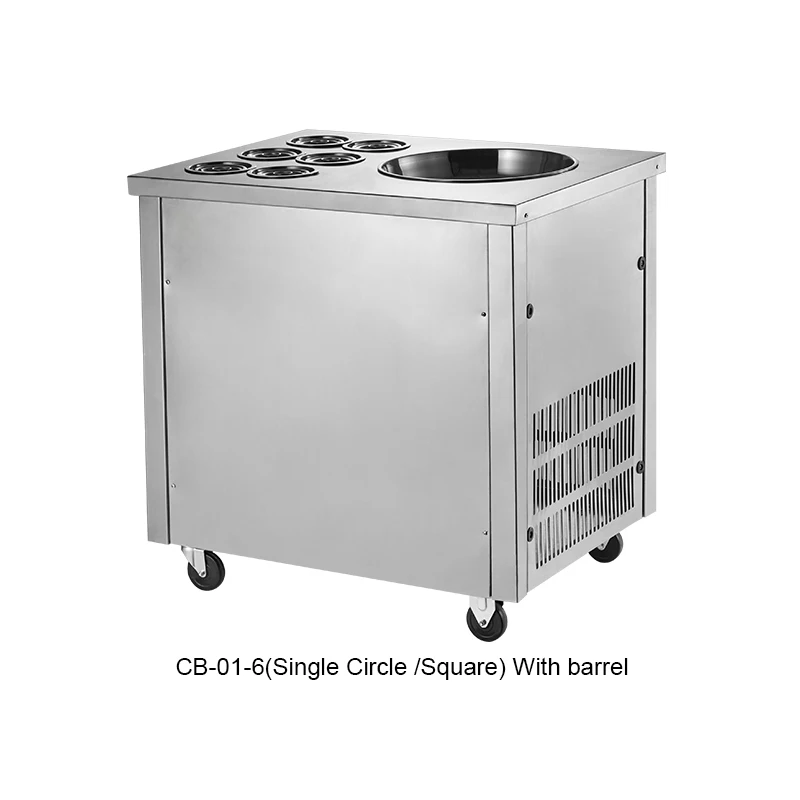 2019 Hot Sale Commercial Stainless Steel Double And Single Flat Pan Roll Fry Ice Cream Thai fried ice cream machine