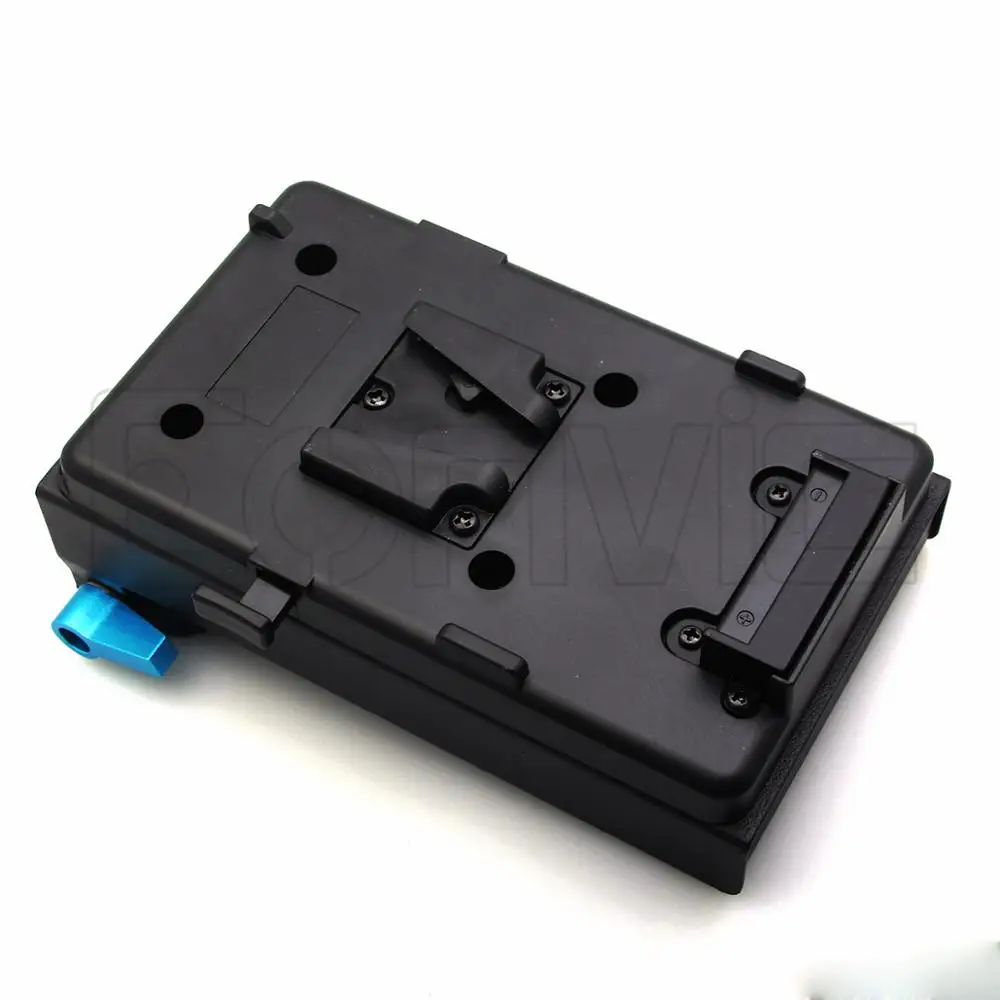 V-Lock 5 Way Output Power Supply Adapter D-tap DC Battery Plate Splitter V Mount with 15mm Rod