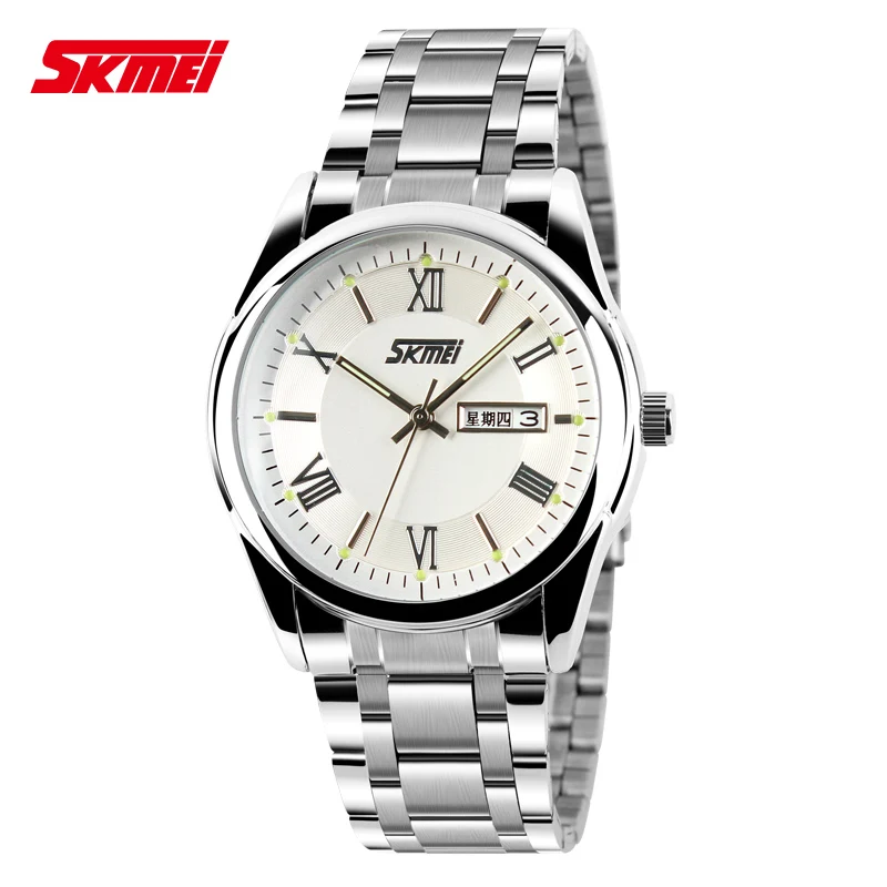 2017 Elegant Branded Watches For Men Luxury Stainless Steel Business Wear From Skmei