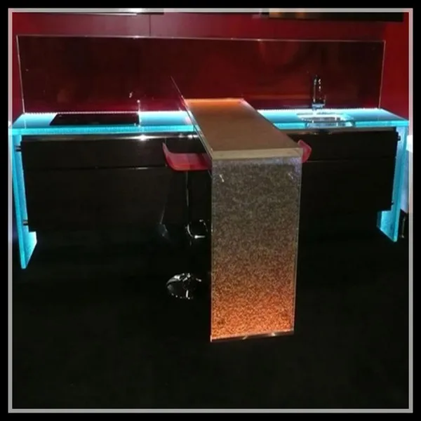 
High gloss antique prefab luxury kitchen islands 
