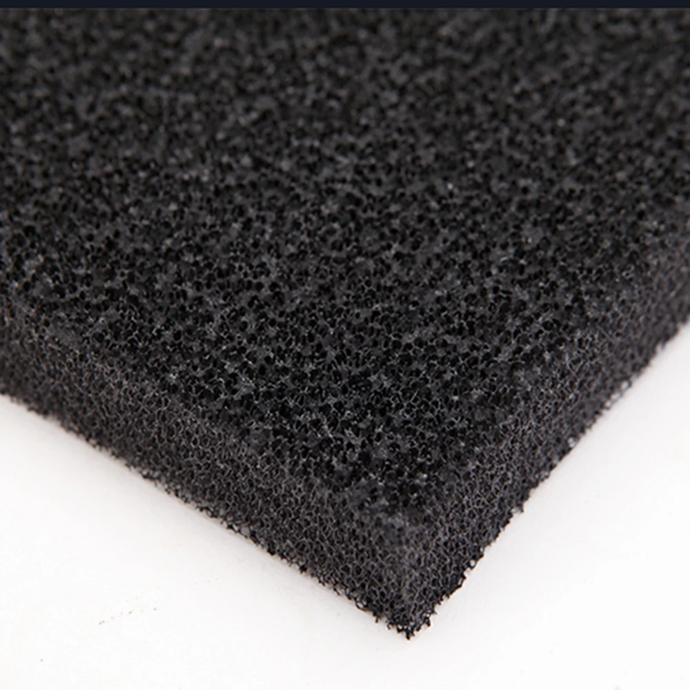 Губка высокой плотности, лист из пеноматериала с открытыми ячейками, черный фильтр из пены, аквариумный фильтр из пеноматериала