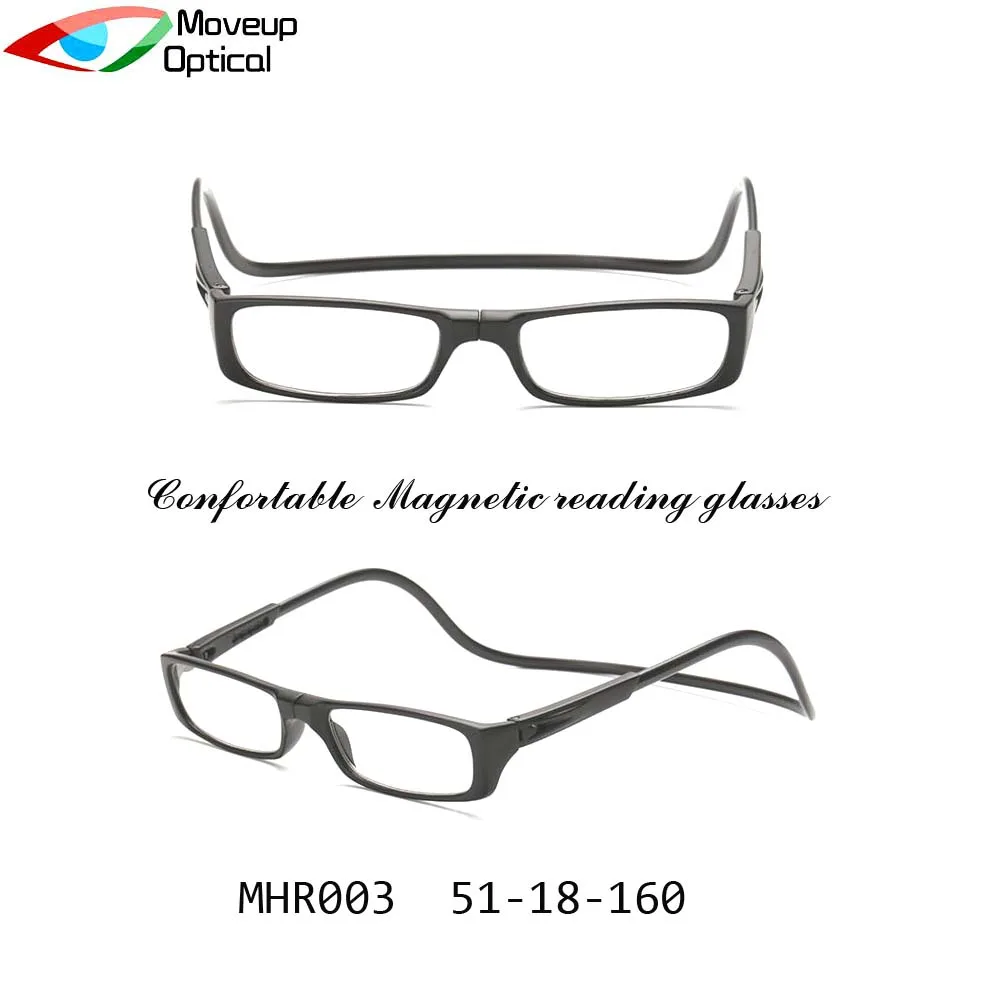 Прямые продажи с завода, складные антистатические магнитные пресбиопические очки Moveup с регулируемыми силиконовыми шнурами