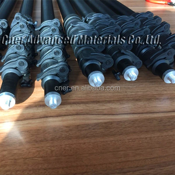 9m 5m 3m light weight 3k camera pole/Carbon Fiber camera Telescopic Pole Inspection Camera poles with mount