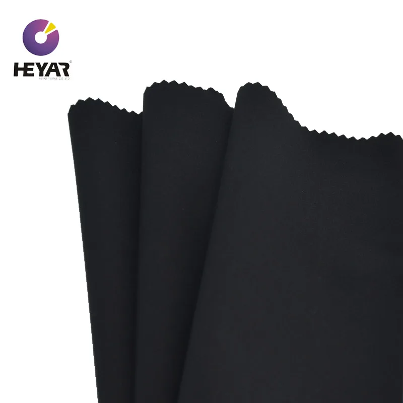 Саржевая однотонная окрашенная ткань из полиэстера и спандекса