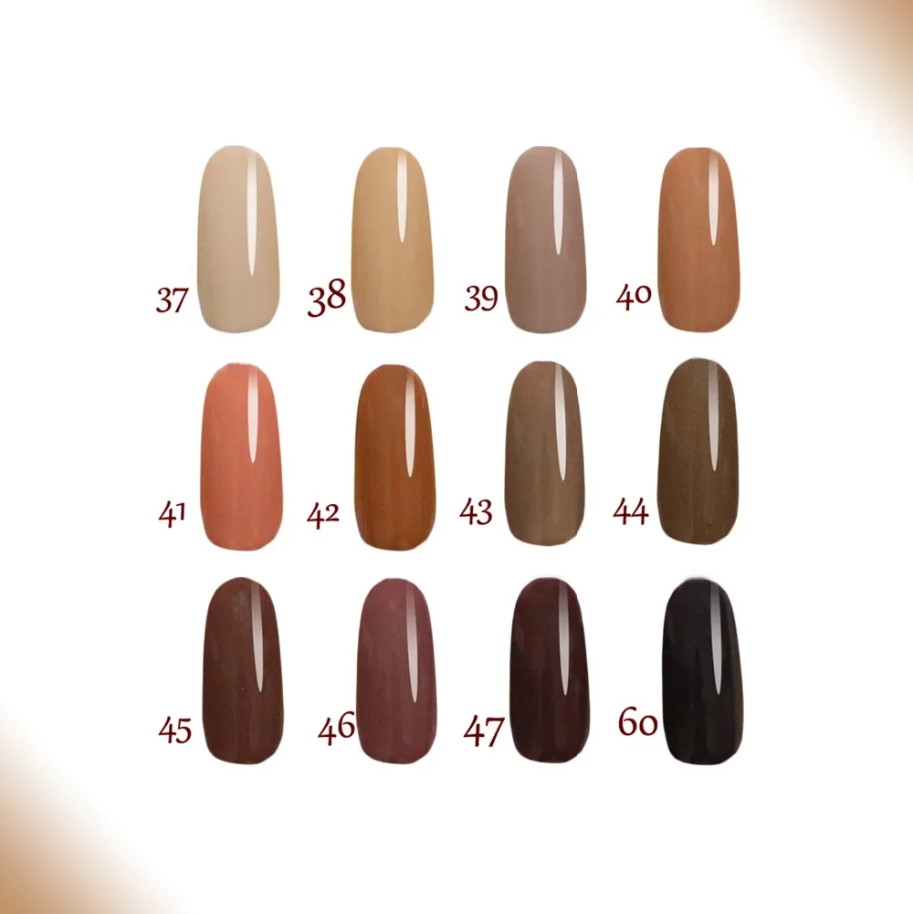 Free shipping Toffee series 6pcs FeiFan Gel Nail Polish 15ml 12 brown colors for choice