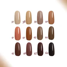 Free shipping Toffee series 6pcs FeiFan Gel Nail Polish 15ml 12 brown colors for choice