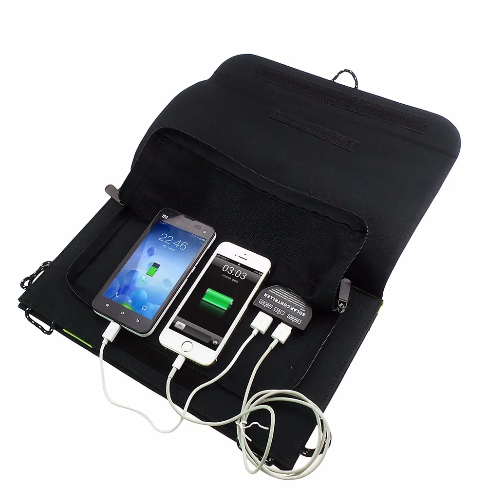 Водонепроницаемость 5 Напряжение 14 Вт Солнечное Зарядное Устройство Солнечной аккумулятор для iphone Samsung HTC sony Nokia Mot