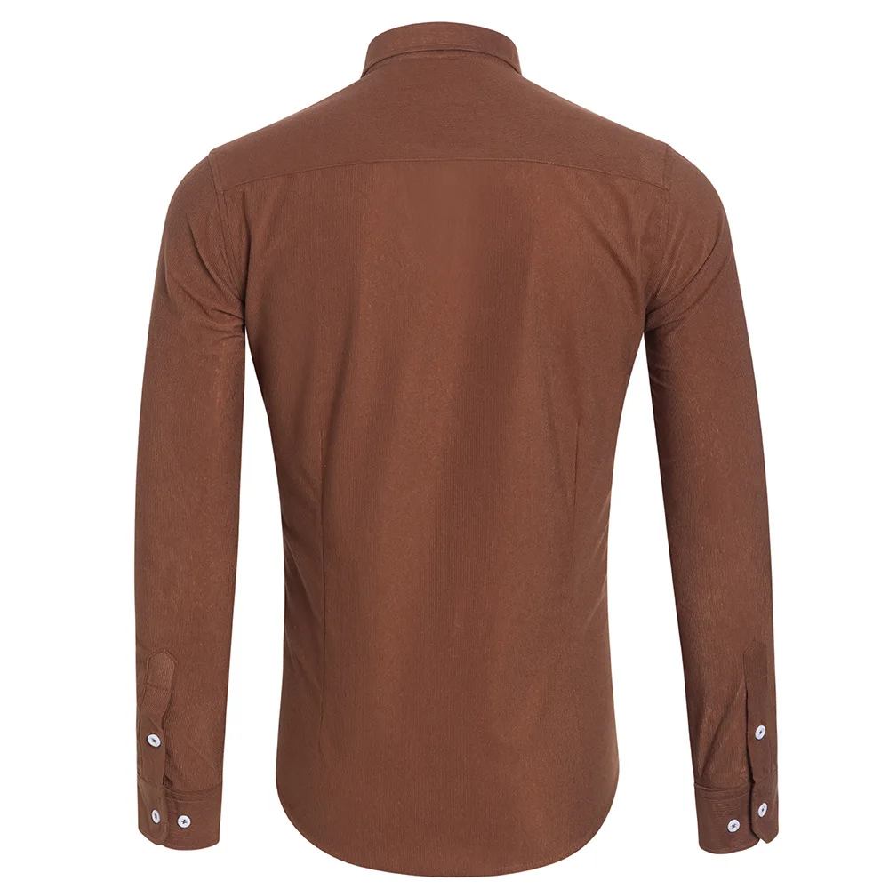 Factory customized OEM ODM burgundy navy black white mens corduroy shirt