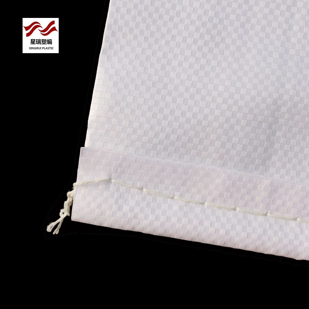 Xingrui white 50kg polypropylene charcoal packaging bag feed bags for sale