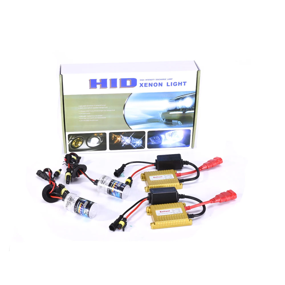 H3 H7 H11 H11B H4 Metal Base Xenon Bulb Slim Yellow Ballast Auto Car HID Xenon Light