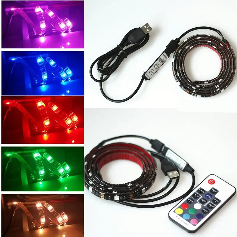 Светодиодная лента Alexa 5 в постоянного тока с питанием от USB декоративная RGB для подсветки телевизора SMD 3528